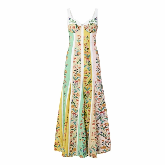 FARM Rio Multicolor Striped Floral Maxi Dress - Picture 7 of 10